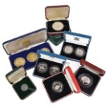 A collection of cased Royal Mint silver coinage
