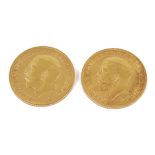 Two George V fine gold sovereigns