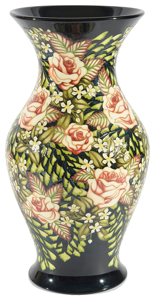 A large contemporary Moorcroft vase by Sian Leeper 'Secret Garden' circa 2004