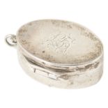 A George III silver vinaigrette pendent, hallmarked Birmingham 1799