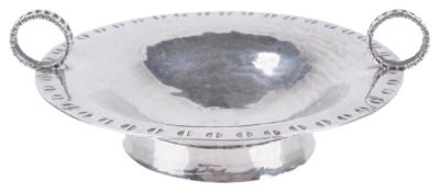 A silver arts and craft style trinket dish