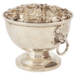 A contemporary small silver posy pedestal holder, hallmarked Birmingham 1969