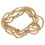 A 9ct gold belcher chain necklace