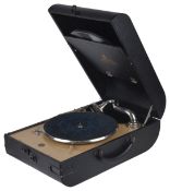 A 1930s wind up Decca Salon 10 portable gramophone