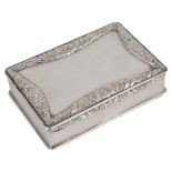 A William VI silver snuff box, hallmarked Edinburgh 1837