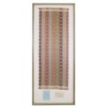 Tatsumura Institute of Textile Arts woven replica of a Japanese Tempyo Era brocade,woven in the