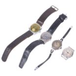 A collection of assorted wristwatches including Omega, Ingersoll and Jaeger-Le-Coultrethe Jaeger-