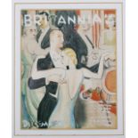 British School, 20th century '1930's study of a couple dancing', watercolour for Britannia and Eve