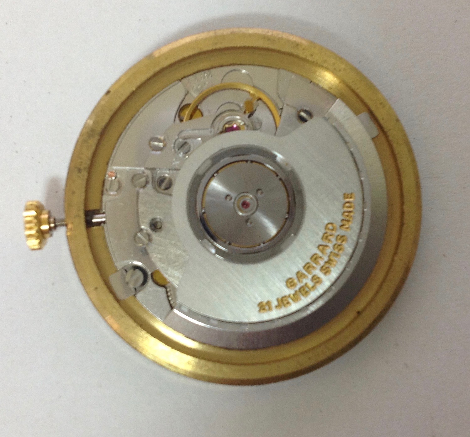 A 9ct gold Garrard automatic gentlemans wristwatchthe champagne dial with baton hours and hands, - Image 5 of 6