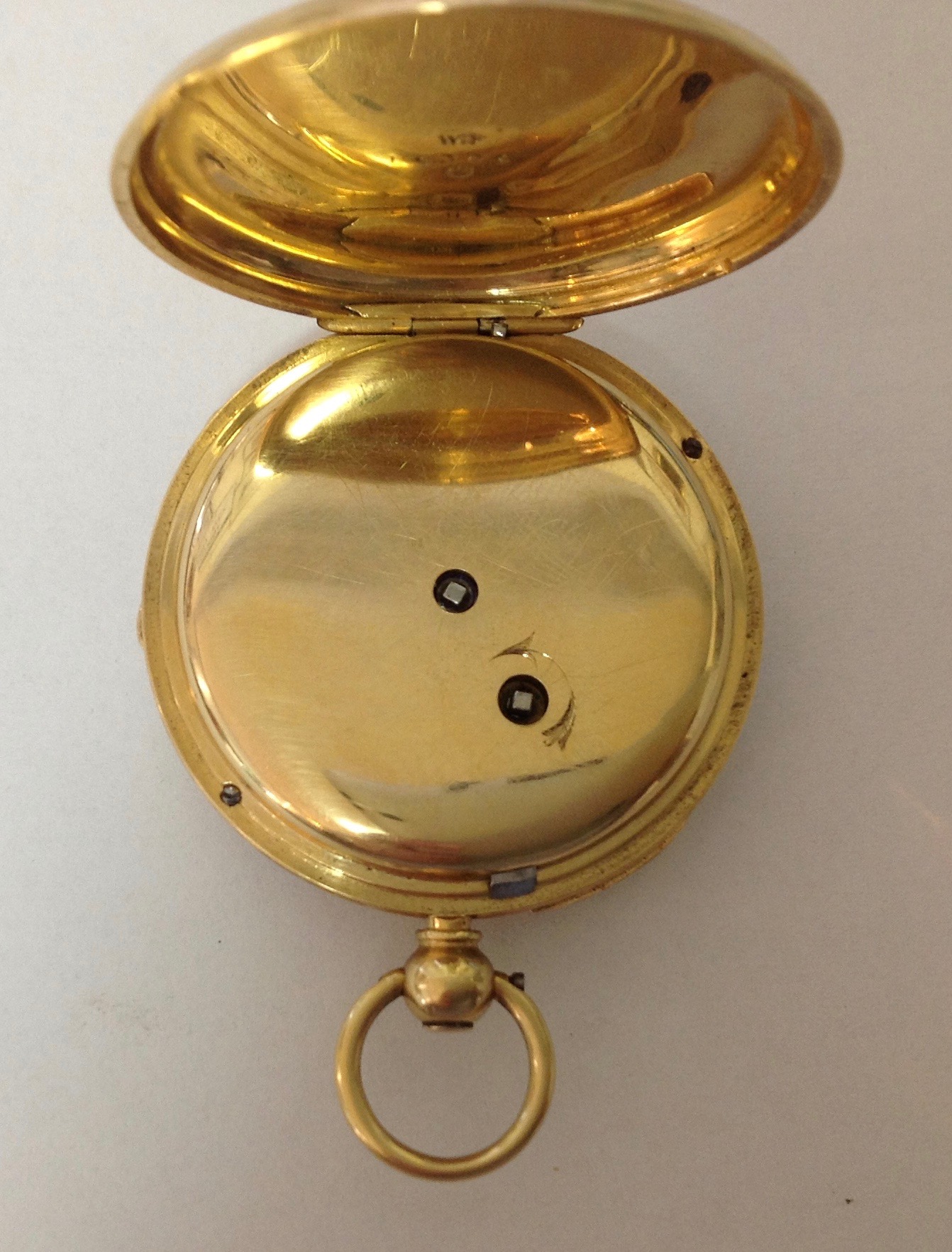 An 18ct gold ladies pocket watch, the gilt dial with roman hours, black spade hands, the case back - Image 6 of 6