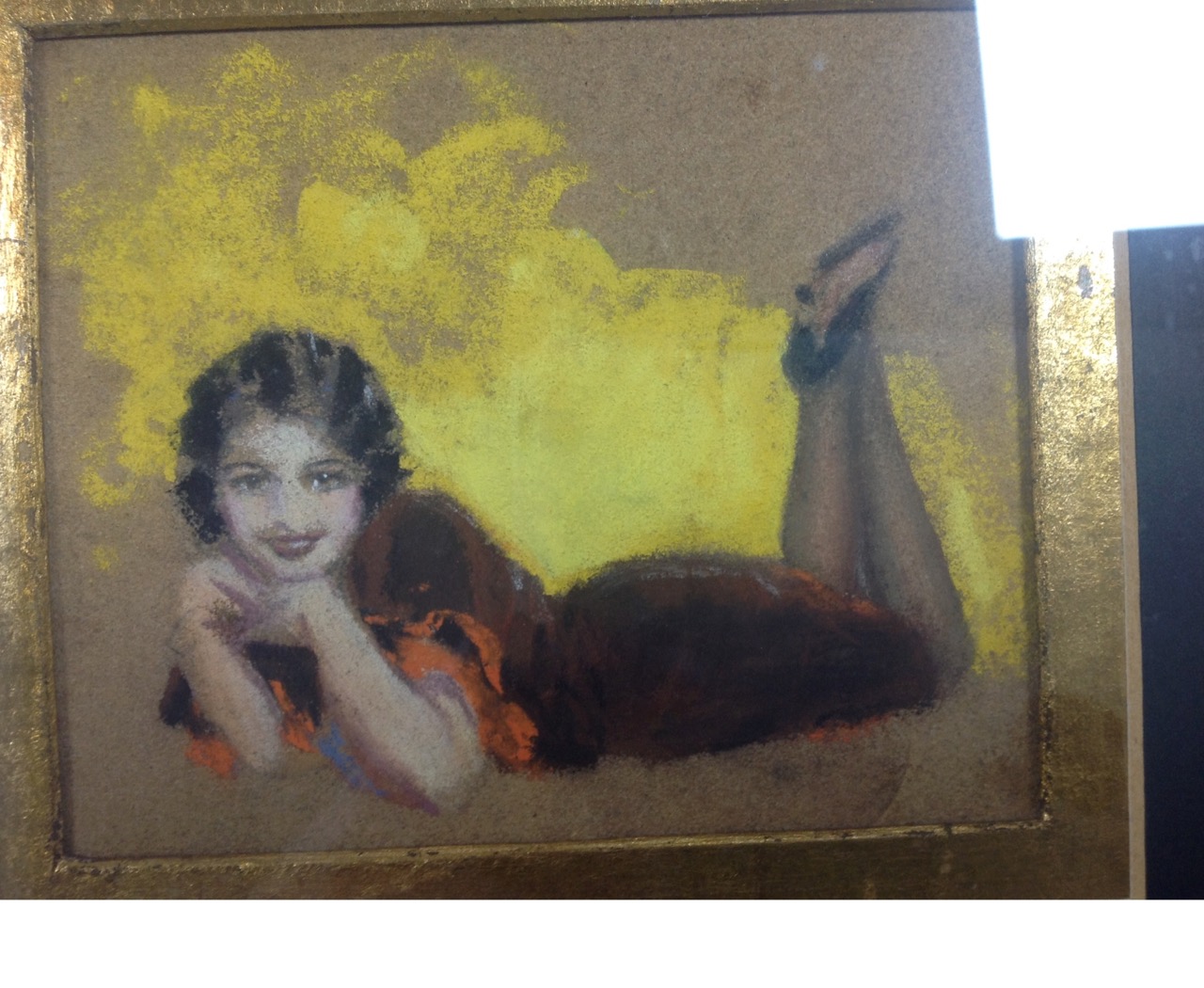 Rolf Armstrong (American 1889-1960) 'Girl on the beach', pastel and 'Girl relaxing', pastel - Image 4 of 10