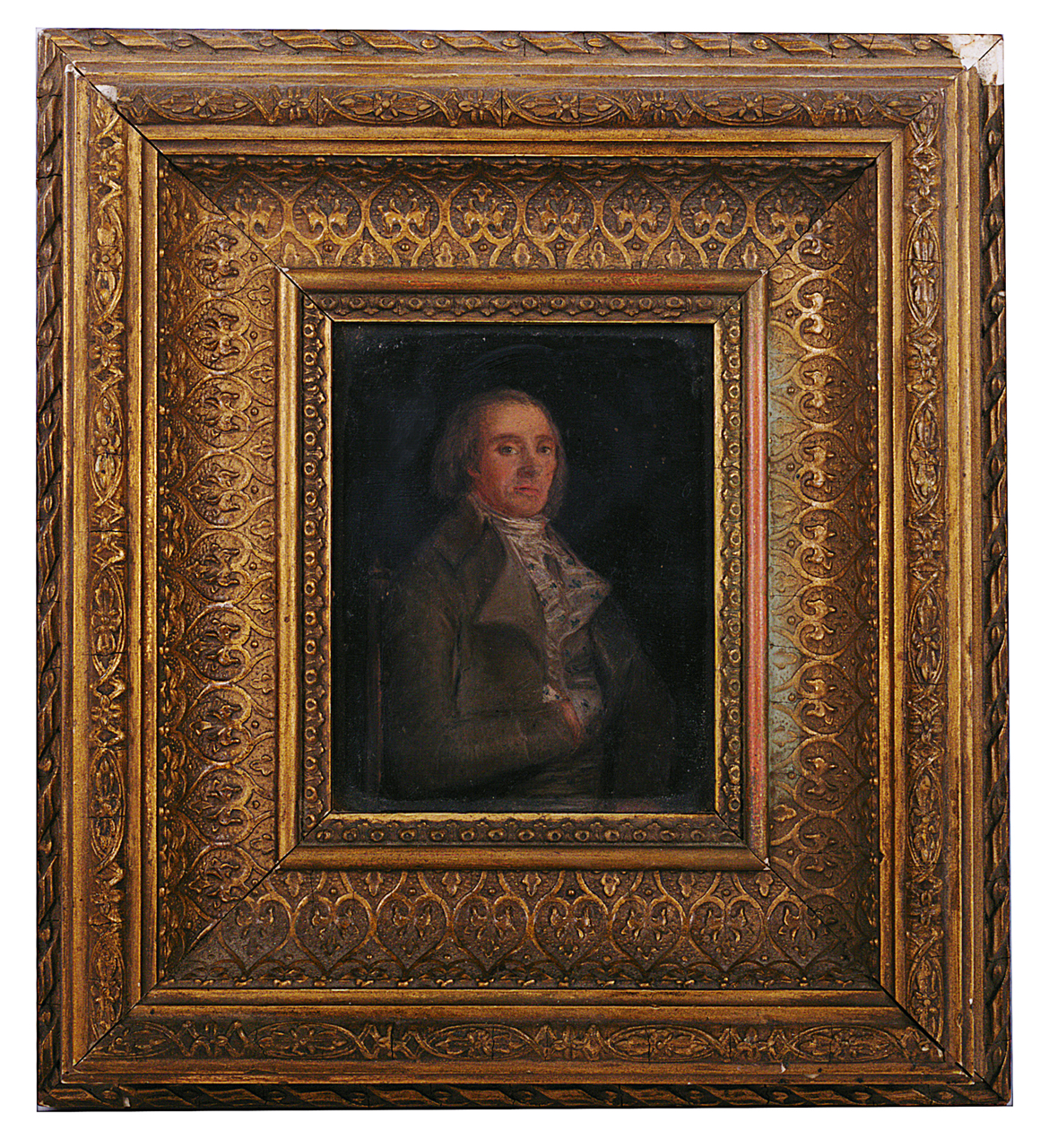 British School, 19th century a miniature portrait of Don Andres del Peral