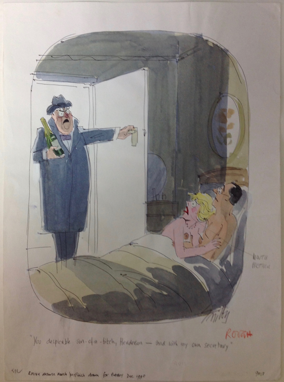 Smilby, Francis Wilford-Smith (British 1927 – 2009) cartoon for Playboy “You despicable son-of-a..." - Image 2 of 2