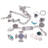 An interesting mixed collection of silver jewellery and others including a Scottish celtic silver