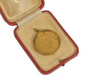 A John Pinches silver gilt 'Mothers Day 1975' pendantdecorated with horse and foal to one side and