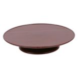 A late 19th century mahogany Lazy Susan with raised edge to rim