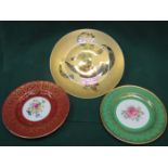 ROSENTHAL CIRCULAR CERAMIC PLAQUE AND WORCESTER PLATE AND PARAGON PLATE