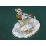 CROWN STAFFORDSHIRE CERAMIC FIGURE OF A GOLDEN PHEASANT,