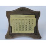 HALLMARKED SILVER DESK CALENDAR,