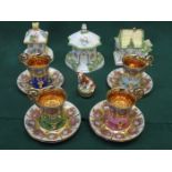 THREE COALPORT CERAMIC COTTAGES,