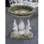 STONEWARE GARDEN BIRD BATH