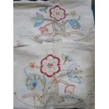 MIXED PARCEL OF EMBROIDERED CLOTHS, ETC.