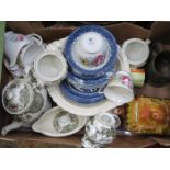 SUNDRY LOT OF PART TEASETS, BLUE AND WHITE CHINA,