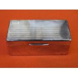 SMALL HALLMARKED SILVER MACHINE TURNED CIGARETTE BOX,