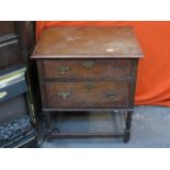 BARLEY TWIST OAK TWO DRAWER CHEST