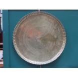 INDIAN BRASS CIRCULAR WALL PLAQUE,