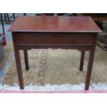 GEORGIAN MAHOGANY SINGLE DRAWER SIDE TABLE