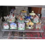 PARCEL OF VARIOUS STAFFORDSHIRE STYLE CERAMIC COTTAGES