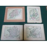 PARCEL OF FOUR COLOUR MAPS BY LAURIE & WHITTLE, ALL DEPICTING EUROPEAN SCENES,