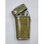 SILVER COLOURED AND SHAGREEN SEWING ETUI