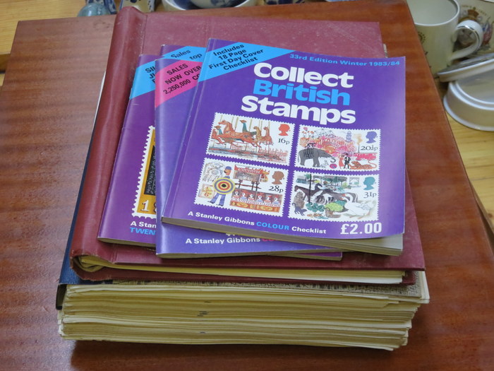 THREE ALBUMS OF MAINLY BRITISH POSTAGE STAMPS