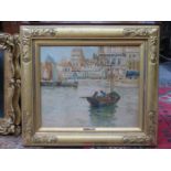 JAMES KAY RSW, GILT FRAMED WATERCOLOUR- HAVRE,