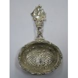CONTINENTAL SILVER DECORATIVE SIFTING SPOON