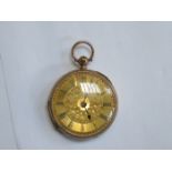 9ct GOLD FOB WATCH