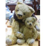 TWO VINTAGE JOINTED TEDDY BEARS