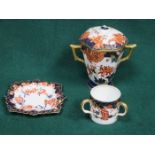 ROYAL CROWN DERBY THREE HANDLED MINIATURE TYG,