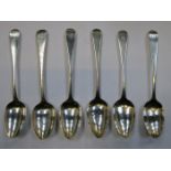 SIX VARIOUS HALLMARKED SILVER SPOONS