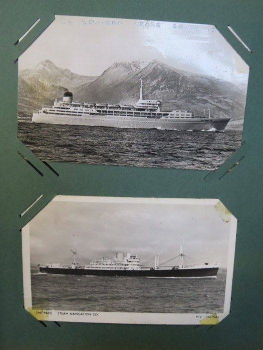 ALBUM OF SHIPPING RELATED POSTCARDS