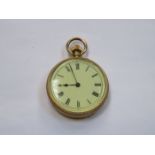 18k GOLD FOB WATCH WITH ENAMELLED DIAL