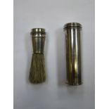 HALLMARKED SILVER SHAVING BRUSH,