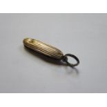 9ct GOLD MINIATURE PENKNIFE