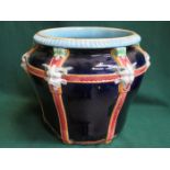 LARGE MAJOLICA STYLE JARDINIERE, FOR RESTORATION,