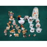 SMALL PARCEL OF CERAMICS INCLUDING MINIATURE CERAMICS, CRESTED WARE,