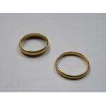 TWO 22ct GOLD WEDDING RINGS
