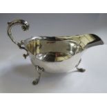 HALLMARKED SILVER SAUCE BOAT,