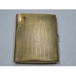 9ct GOLD MACHINE TURNED CIGARETTE CASE